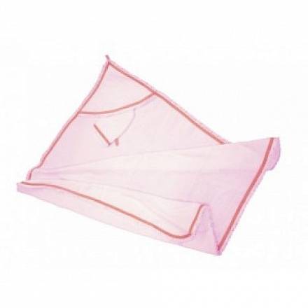Пеленка-полотенце Премиум в комплекте с варежкой, размер 96 х 96 см., розовая 